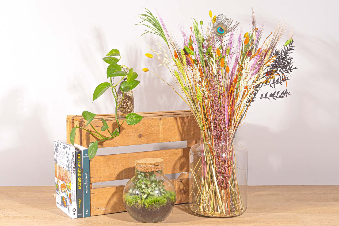 Droogbloemen boeket - Halloween - Droogboeket - 70 cm